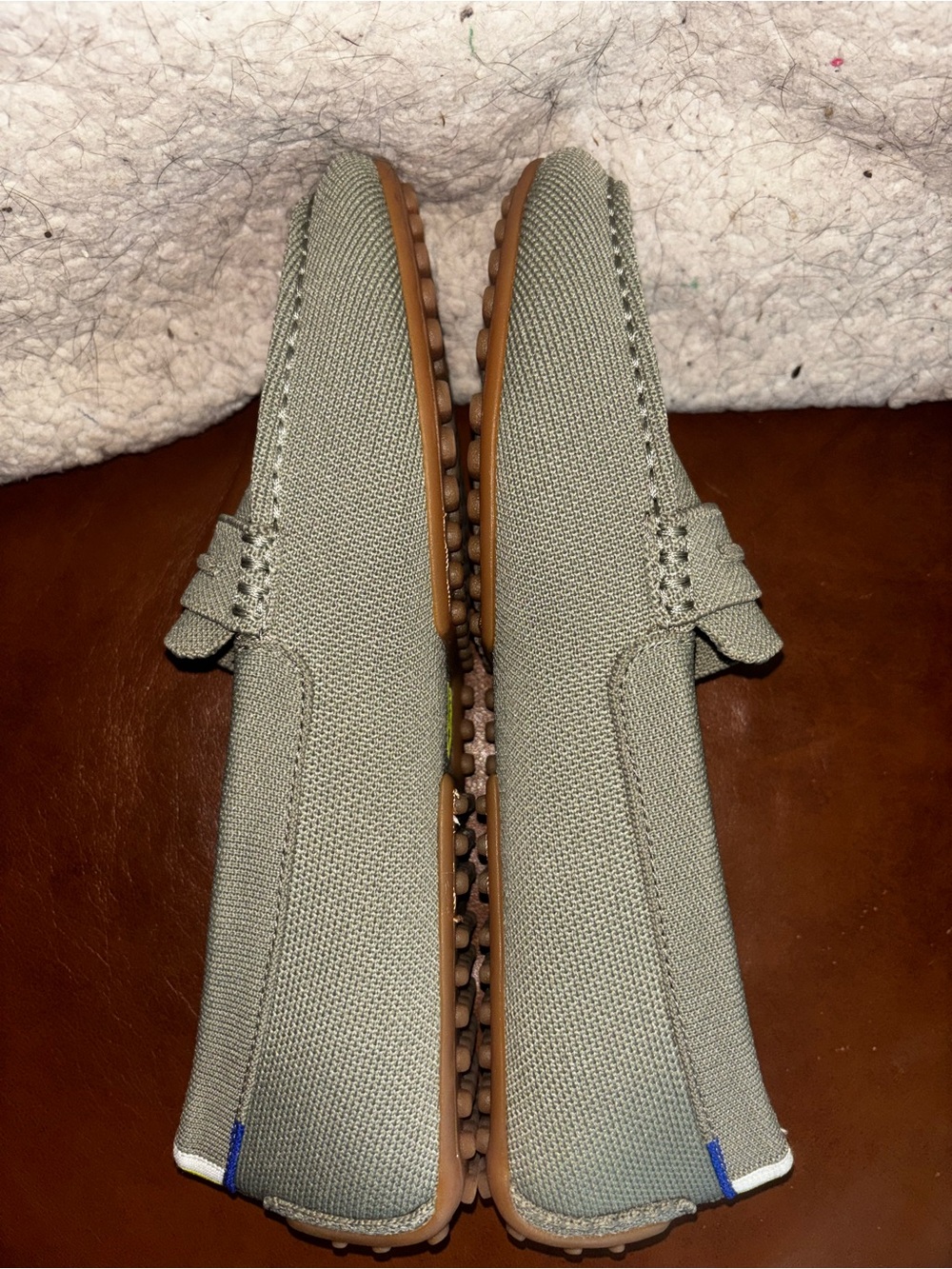 Rothy’s The Driver Loafers Olive Green Knit Women’s Size 10 Washable Like New - Picture 4 of 7